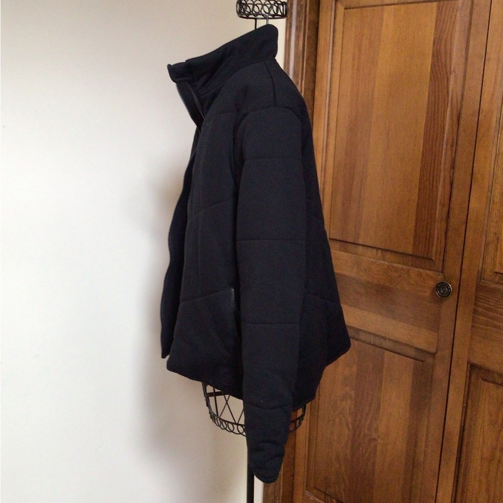 Three Dots Cozy Midweight Insulated Quilted High Low Hem Zip Jacket, Medium - Picture 5 of 11